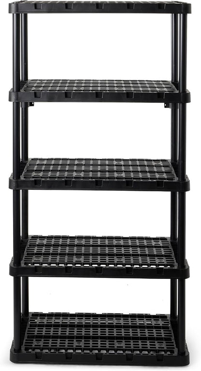Gracious Living 5-Shelf Plastic Storage Shelves, Heavy-Duty Garage Shelving Unit by GraciousLiving