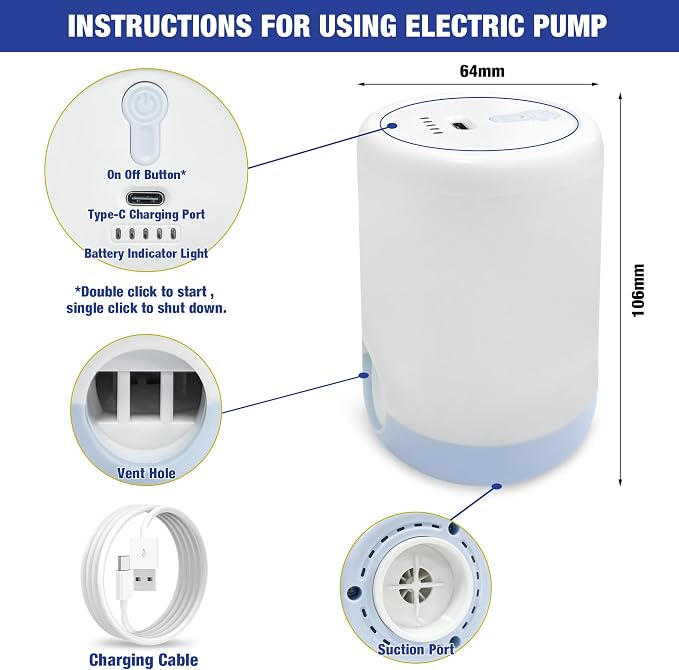 HIBAG Travel Vacuum Bags with Electric Pump - Image 3