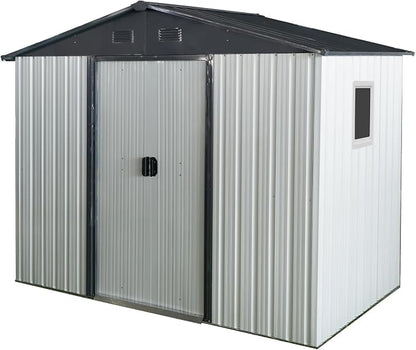 Outdoor Metal Storage Shed Window Ventilation Foundation Frame Waterproof by WEALTHGIRL