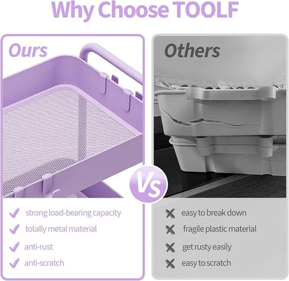 TOOLF 4-Tier Rolling Cart - Image 3