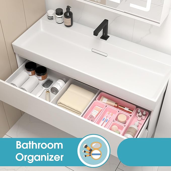 6 PCS Drawer Organizer Set, 3 Size Makeup Drawer Divider Organizer - Image 7