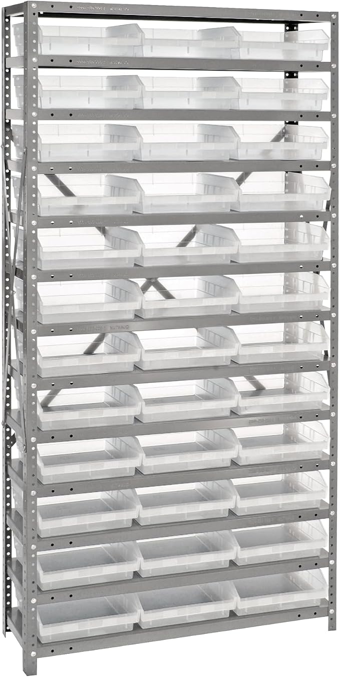 Quantum Storage Systems 1275-109CL Clear-View Sloped Shelving Unit by QuantumStorageSystems