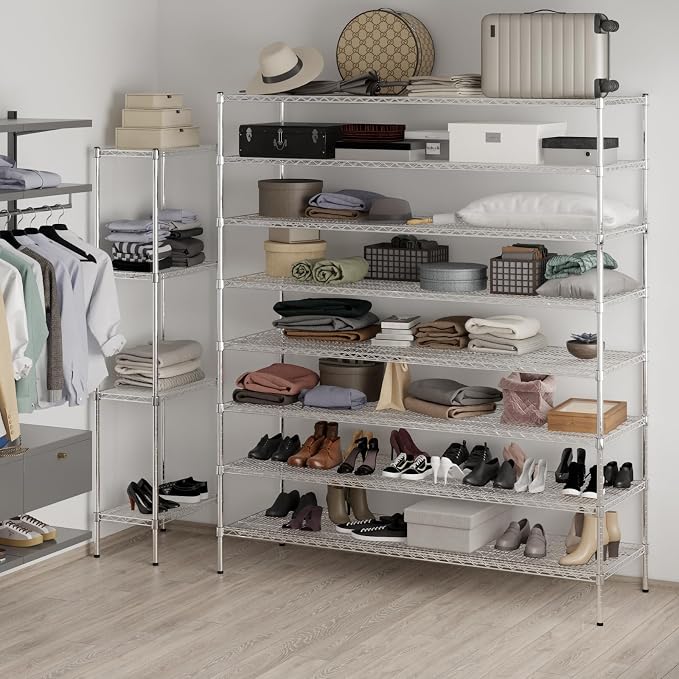 24" Deep x 72" Wide x 86" Height Wire Shelving Kit | 8-Tier | NSF Commercial - Image 5