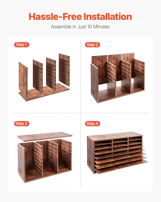 VEVOR Literature Organizer, 24 Compartments Office Mailbox - Image 8