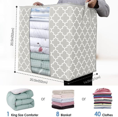 WISELIFE Storage Bags 6 Pack/100L Large Blanket Clothes Organization and - Image 3
