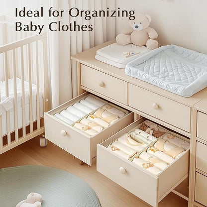 DIMJ Drawer Organizers Clothes, Fabric Closet Organizers and Storage, Shallow - Image 3