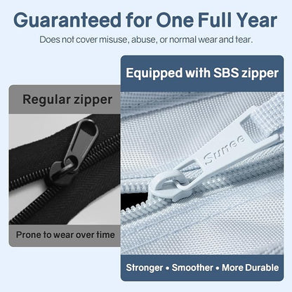 SUNEE Zippered Binder Bag with Handle, 2-Inch 3-Ring O-Ring, 500-Sheet Capacity - Image 5