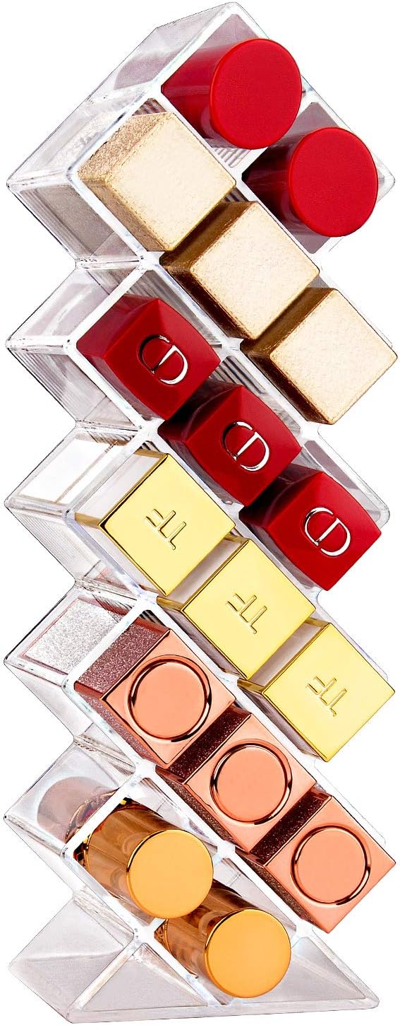 JessLab Lipstick Organizers, Acrylic Holder Lip Gloss Tower Clear Cosmetic Fish by JessLab