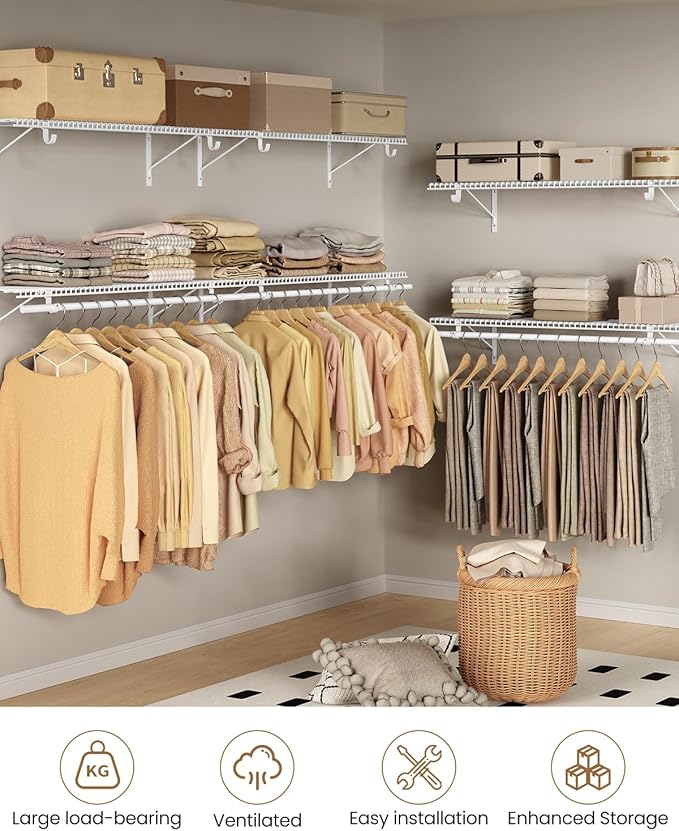 4-Pack Wire Closet Shelving - Image 3