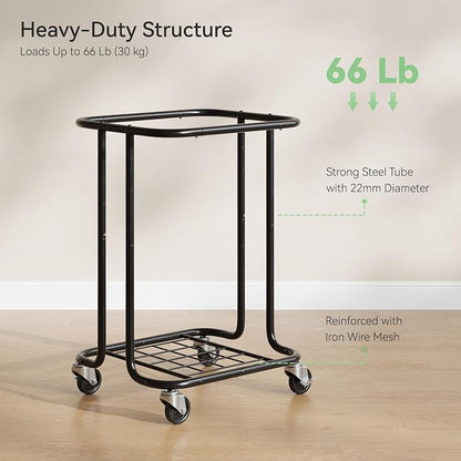 Laundry Basket with Wheels 150L/40Gal, Rolling Laundry Hamper with Steel Fram - Image 6