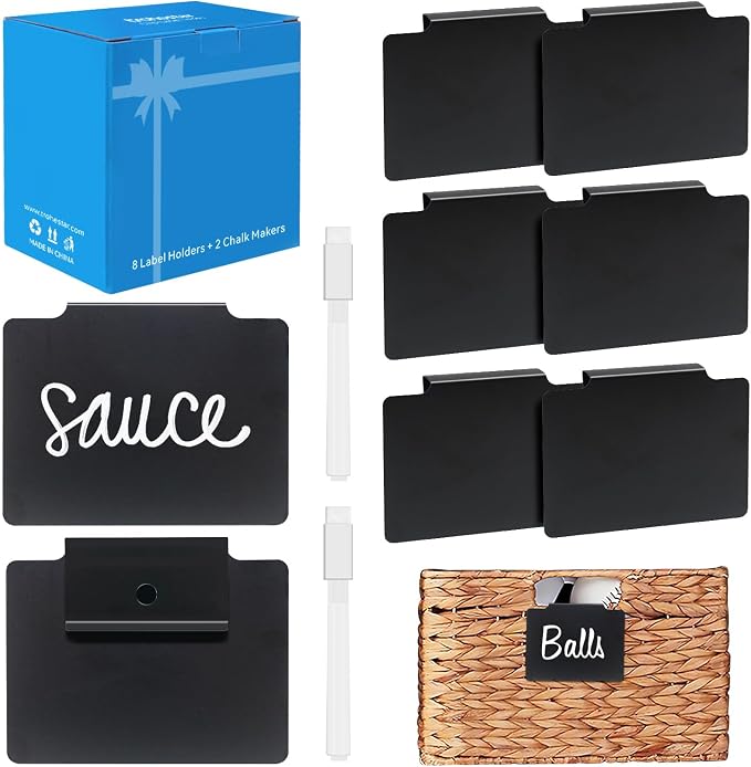 Metal Clip on Pantry Labels for Storage Bins by trohestar