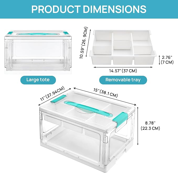 Vtopmart 24 QT Clear Craft Organizer - Image 8