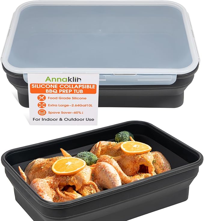Silicone Collapsible Marinating Container by Annaklin