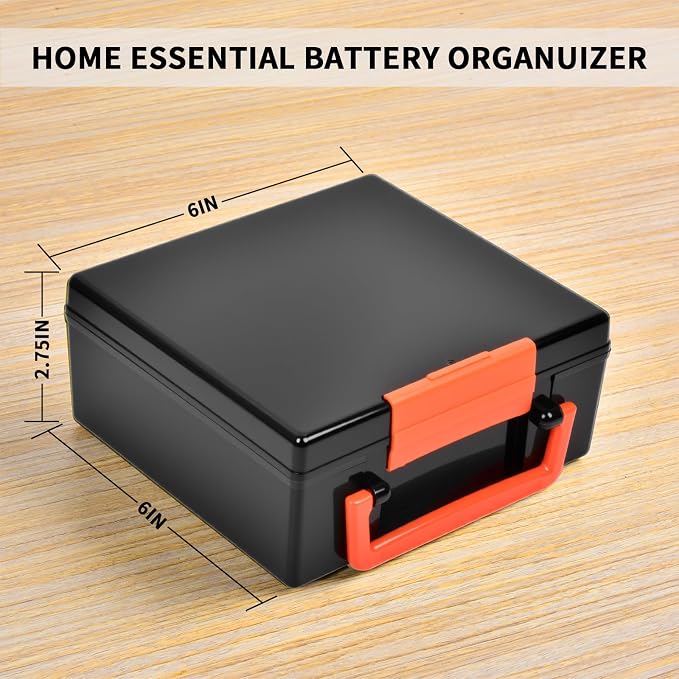 FULLCASE Battery Storage Organizer Holder Holds 72 AA AAA Batteries, Box Cases - Image 6