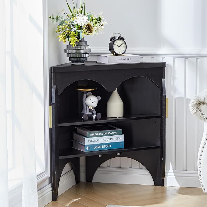 Small Corner Storage Cabinet, Mid Century Modern Floor Corner Cabinet - Image 3