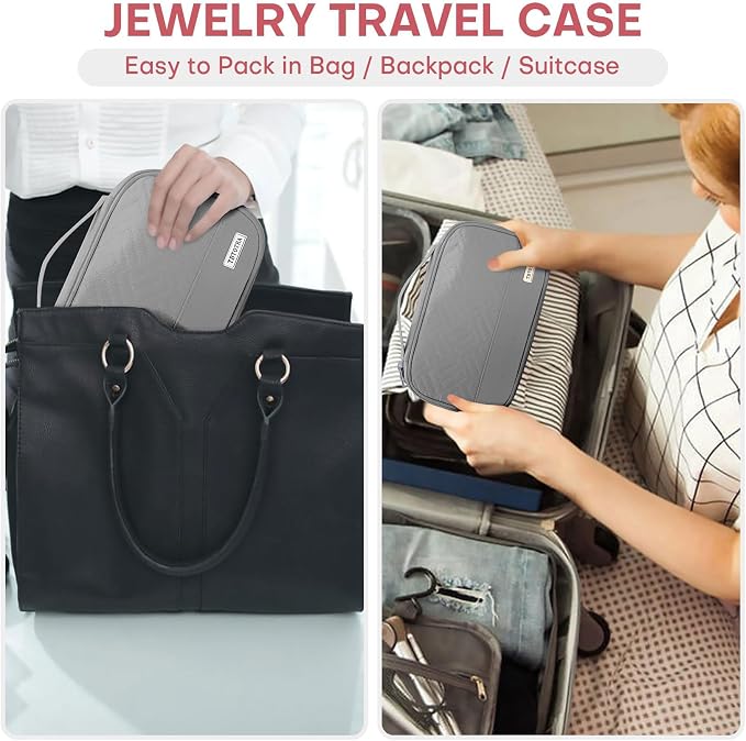Jewelry Travel Case Organizer for Necklaces, Soft Sided - Image 5