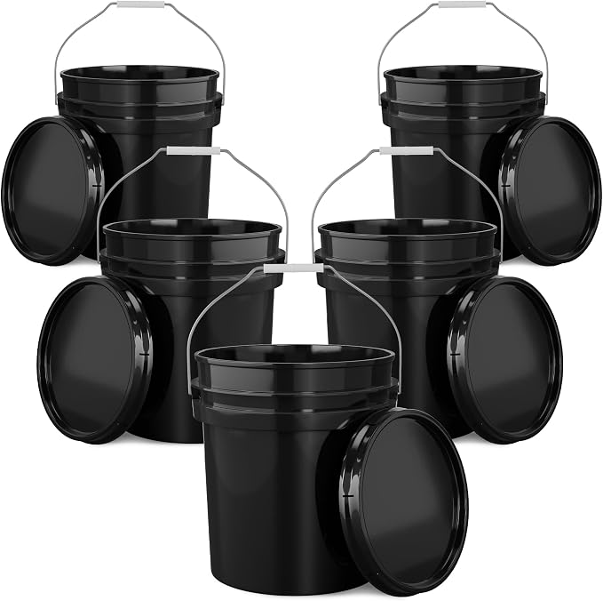 EconoHome 5-Gallon Black Bucket Pail Container by EconoHome