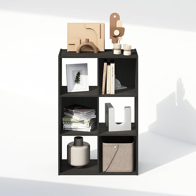Furinno PELLI Book Shelf, 6-Cube Bookshelf, Cube Storage Organizer Bookcase - Image 6