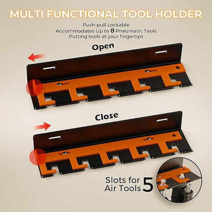 Air Tool Holder, Air Tool Rack for Garage Walls and Tool Cart Storage - Image 3