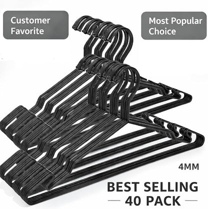 Heavy Duty Metal Hangers with Unique Hook Design Durable & Sturdy Coat Hangers - Image 2