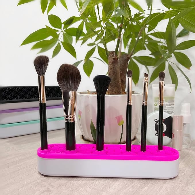 TANG SONG 2 PCS Silicone Make up Brush Holder Cosmetic Storage Box Desktop - Image 4