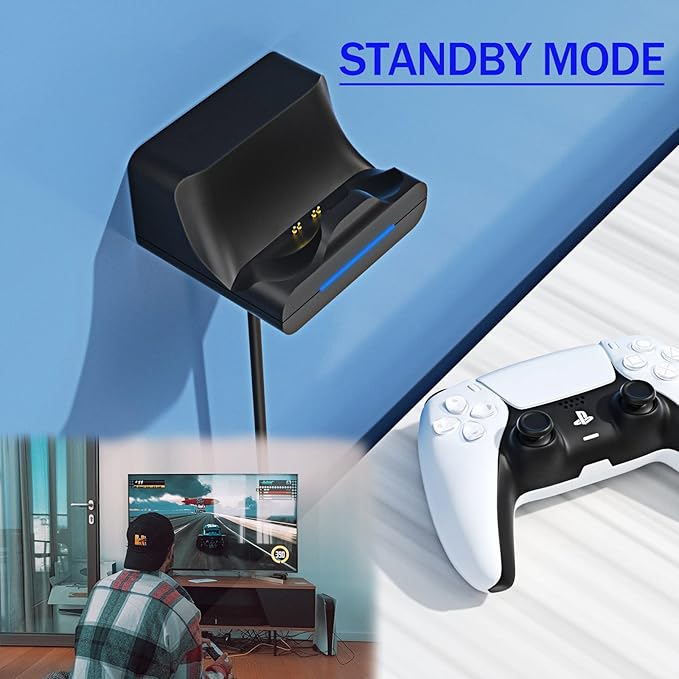 REEYEAR PS5 Controller Wall Mount Charger Dock - Image 2
