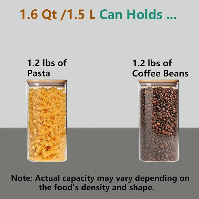 1.6 Qt Square Glass Storage Containers - Image 3