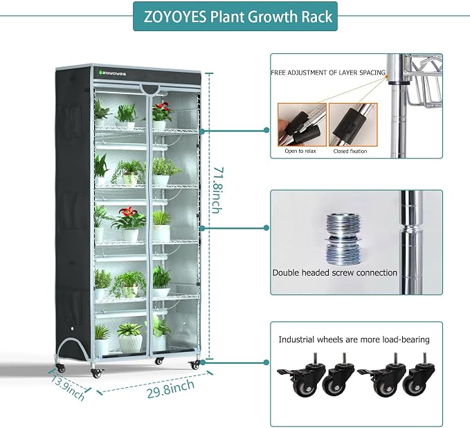 Indoor Greenhouse 6-Tier Plant Rack - Image 4