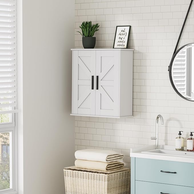 Homleke Bathroom Wall Cabinet, Medicine Cabinet - Image 2