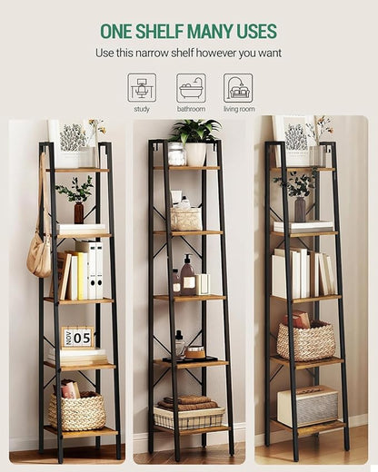 Hzuaneri Ladder Shelf, Freestanding Corner Storage Shelf | Bookcase - Image 4