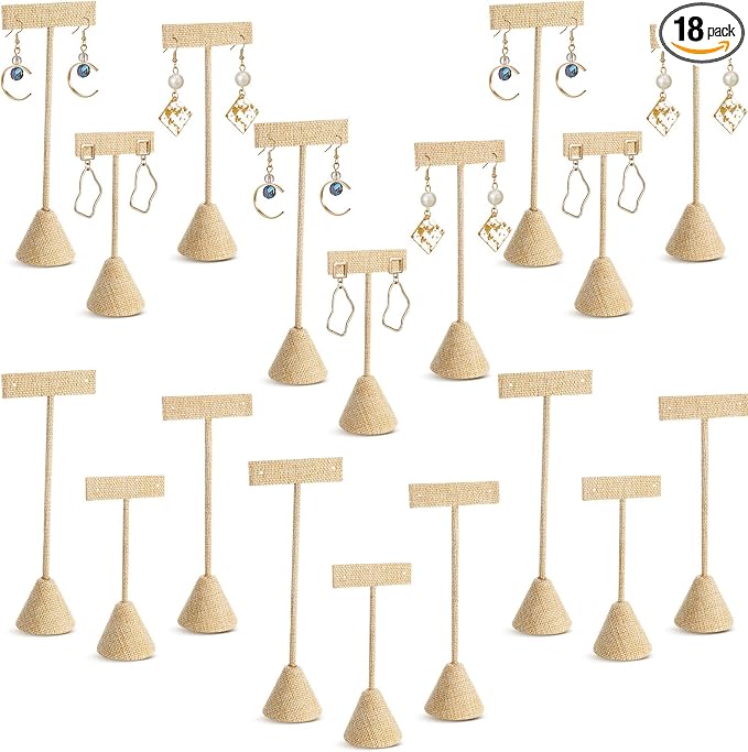 Marsui 18 Pcs Earring Display Set Earring T Bar Display Earring Holders by Marsui