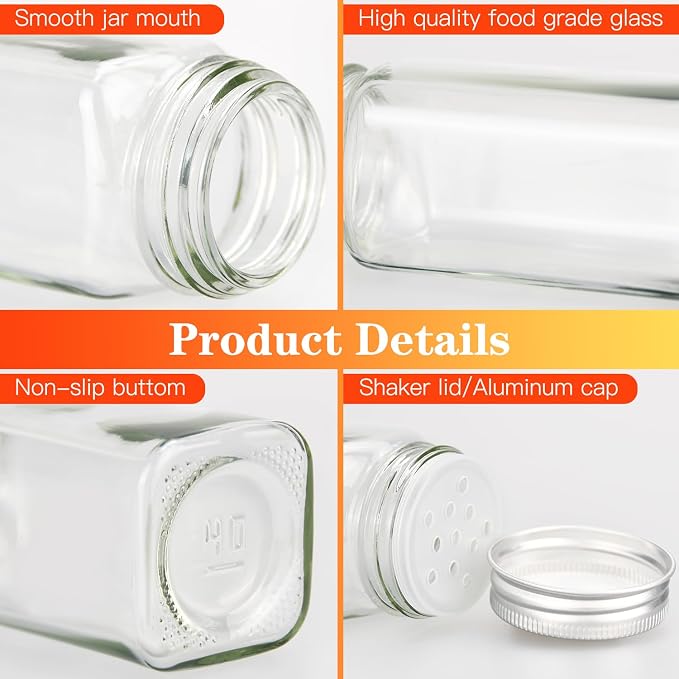 DkOvn 12/24/48 Pack Glass Spice Jars, 4oz Empty Spice Jars | - Image 5
