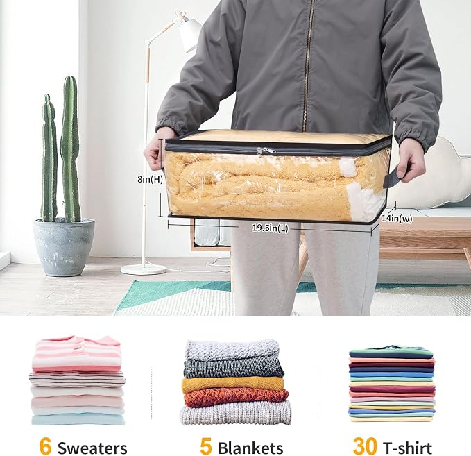 Fixwal 6pcs Clear Blanket Storage Bags - Image 2