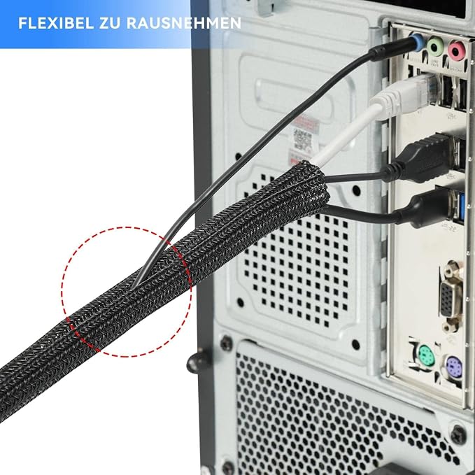 AGPTEK Cable Sleeve Cover, 6.6ft - Image 3