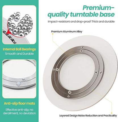 23.6" Lazy Susan Turntable – 360° Sinteredstone Silent Anti-Slip Turntable - Image 6