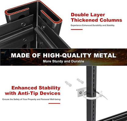 REIBII 3500LBS Garage Shelving, Adjustable Storage Shelves Heavy Duty, 6 Tier - Image 7