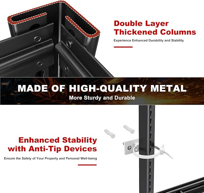 REIBII 3500LBS Garage Shelving, Adjustable Storage Shelves Heavy Duty, 6 Tier - Image 7