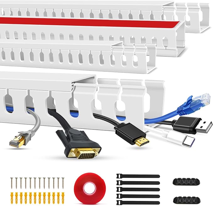 Cable Duct Management Raceway Kit, 62.8" Server Rack Cable Management, Cable by Aocii