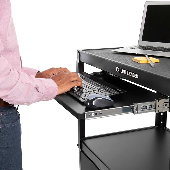 Stand Steady AV Cart with Locking Cabinet, Adjustable Height, UL Certified - Image 4