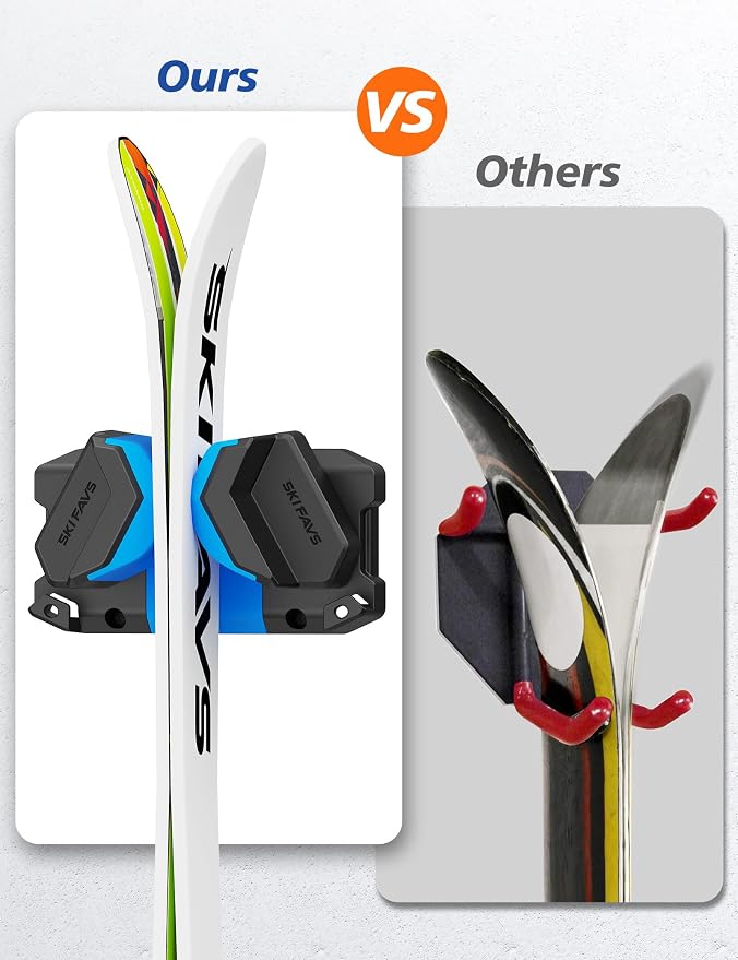 Ski & Snowboard Wall Rack, Ski Wall Mount & Ski Rack Wall Mount - Image 5