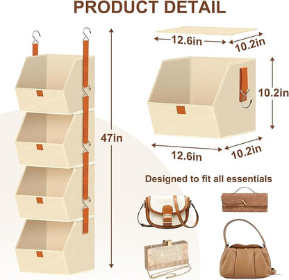 4-Tier Hanging Closet Organizer and Storage - Image 2