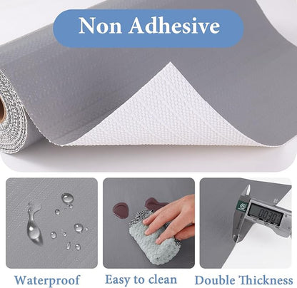 Shelf Liners for Kitchen Cabinets Non Adhesive Drawer Liner 17in x 30FT Pure - Image 4