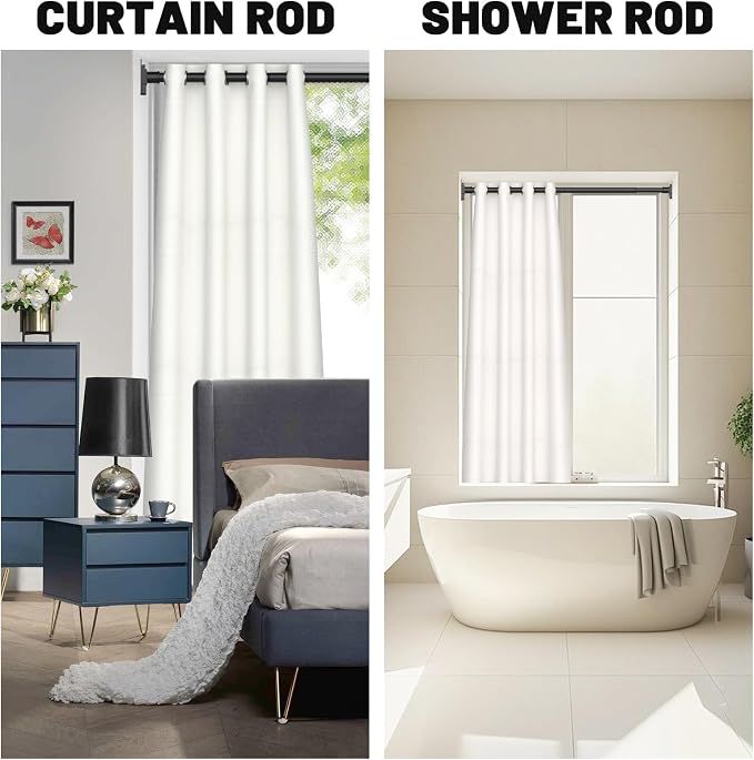 UIOSANRT Matte Black Shower Curtain Rod 31-79 inches - Image 5