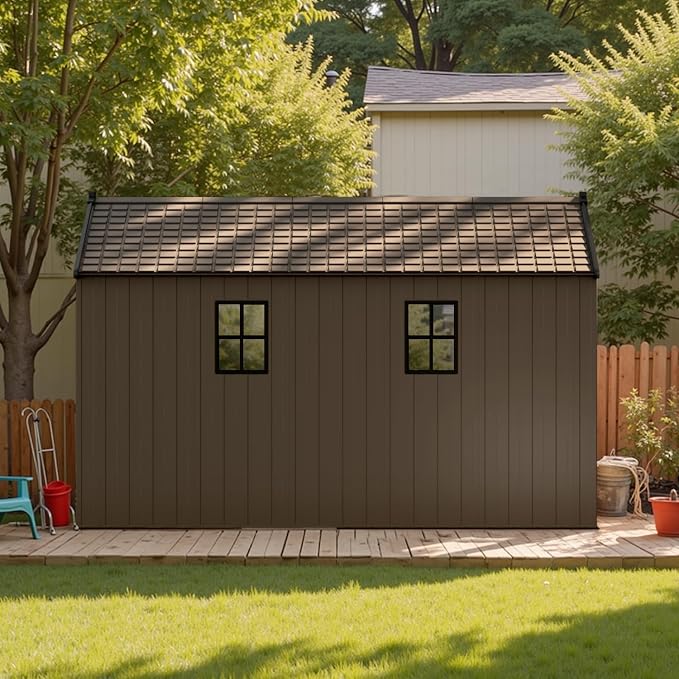 Patiowell 8 x 12 FT Plastic Outdoor Storage Shed - Image 3