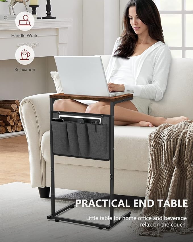 Vantic C Shaped End Table, Small Side Table - Image 3