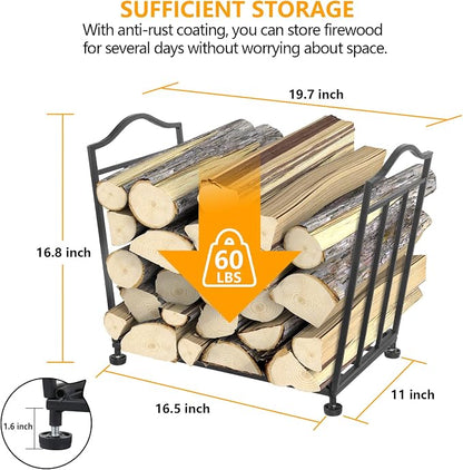 Firewood Rack, Foldable Firewood Holder, Firewood Storage Rack - Image 5