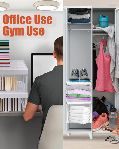 Locker Organizer Shelf， Adjustable Width and Height, Ideal Locker - Image 4