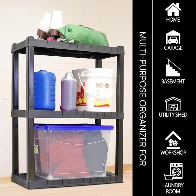 Oskar Heavy Duty Plastic Storage Shelves- - Image 6
