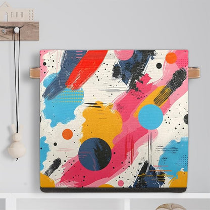 TropicalLife 13x13x13 Inch Large Fabric Storage Cube Abstract Art Painting - Image 6