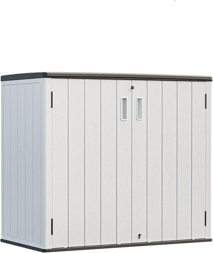 HOMSPARK 37 Cu.Ft Outdoor Storage Shed Weather Resistant, Resin Storage Sheds & by HOMSPARK
